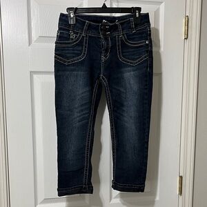 No Boundaries Dark Blue Capris